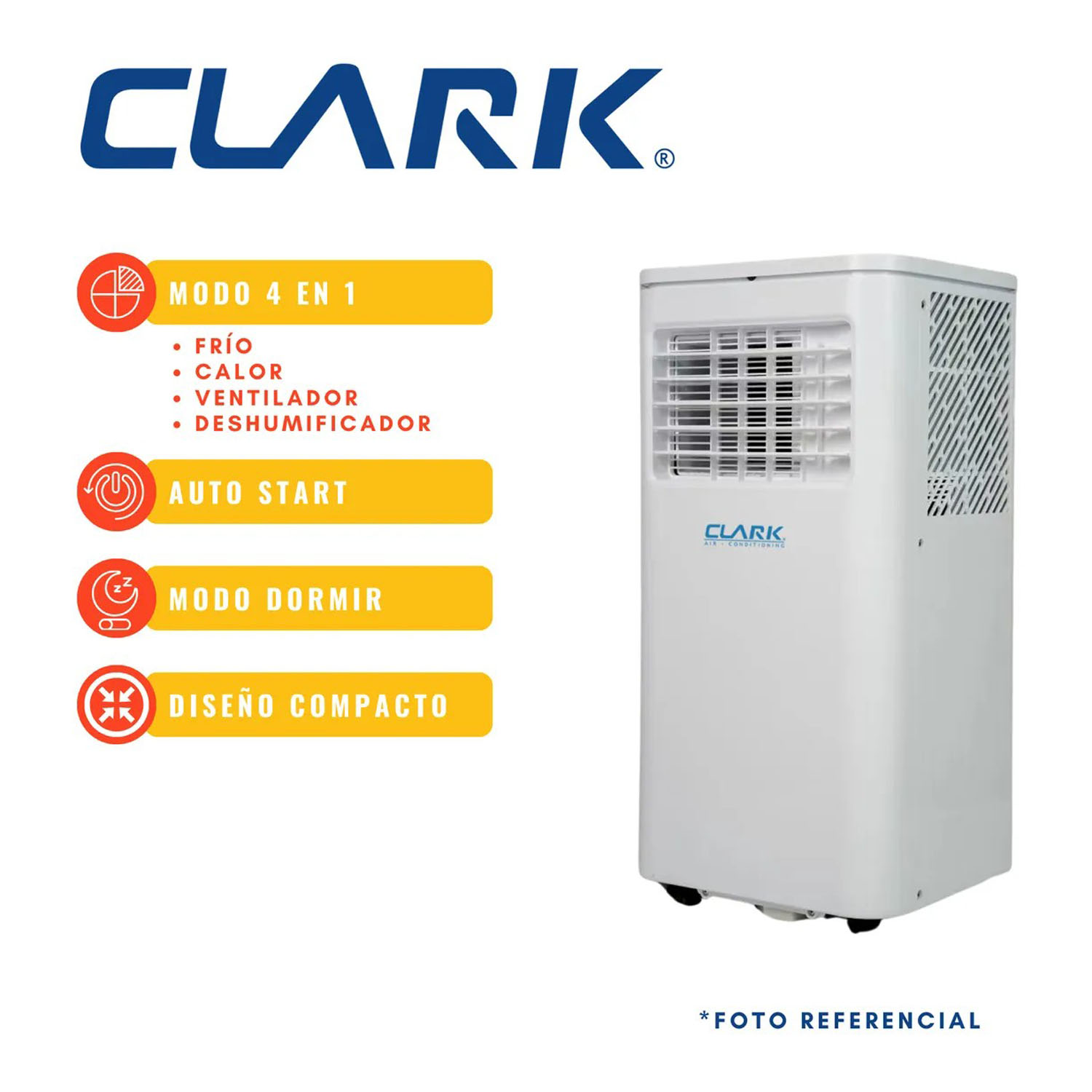 Aire Acondicionado Portátil Clark EQ-PORTATIL12K - Vista adicional